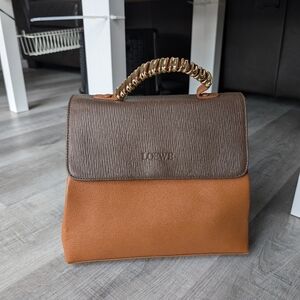Loewe Top Handle Vintage Brown Leather * No long strap